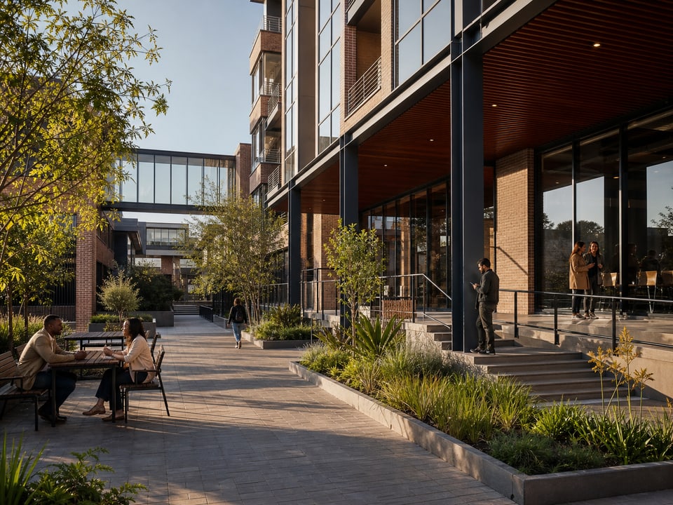 Modern multi-storey residential property